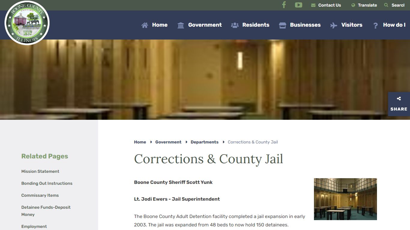 Corrections & County Jail - Boone County, IL